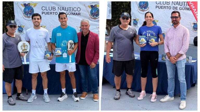 parejas campeonas 1ª cat Challenger Club Naútico Puertito Güímar 2026