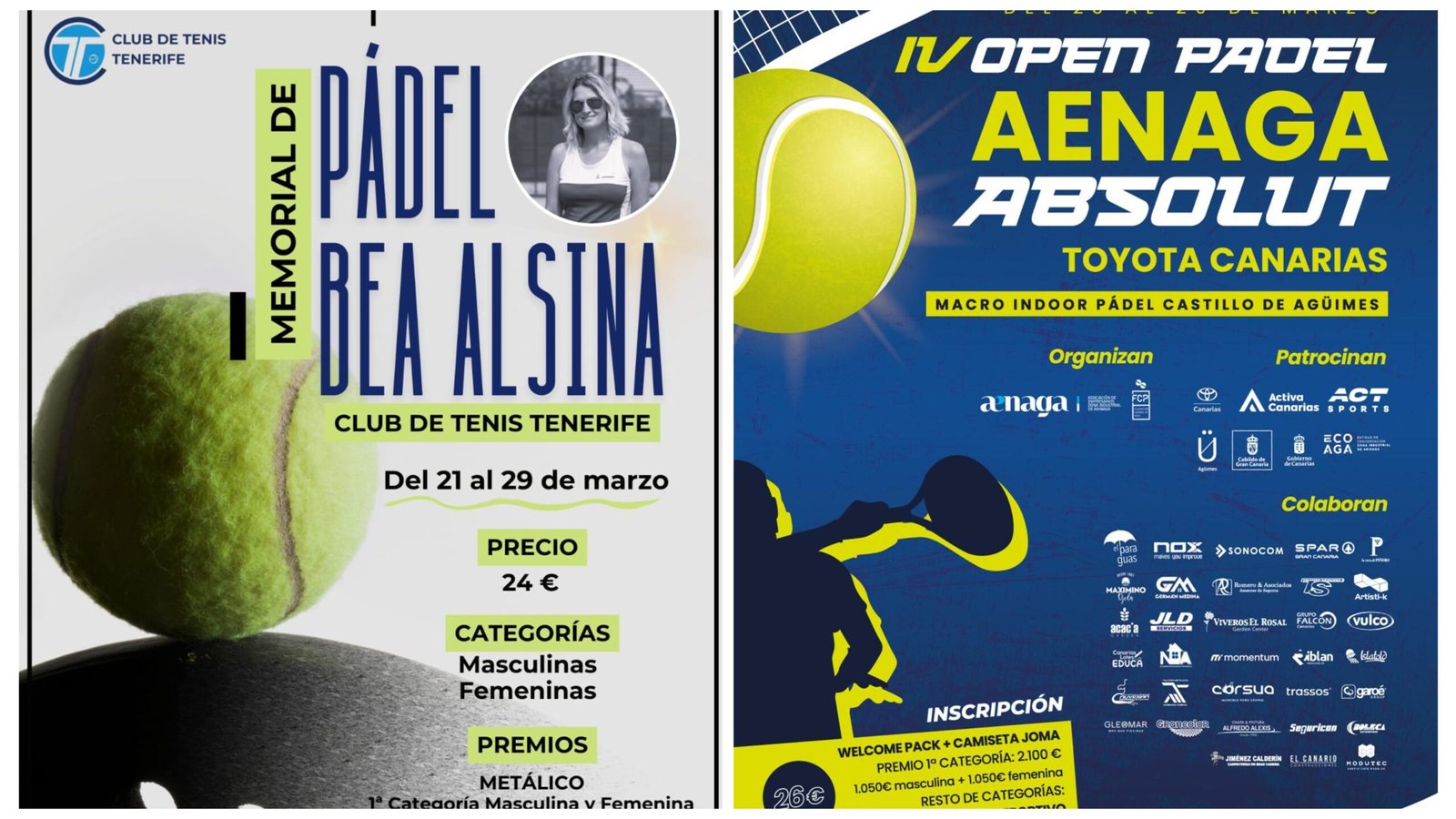 Dos grandes citas y casi 200 deportistas agitan el pádel en Gran Canaria y Tenerife