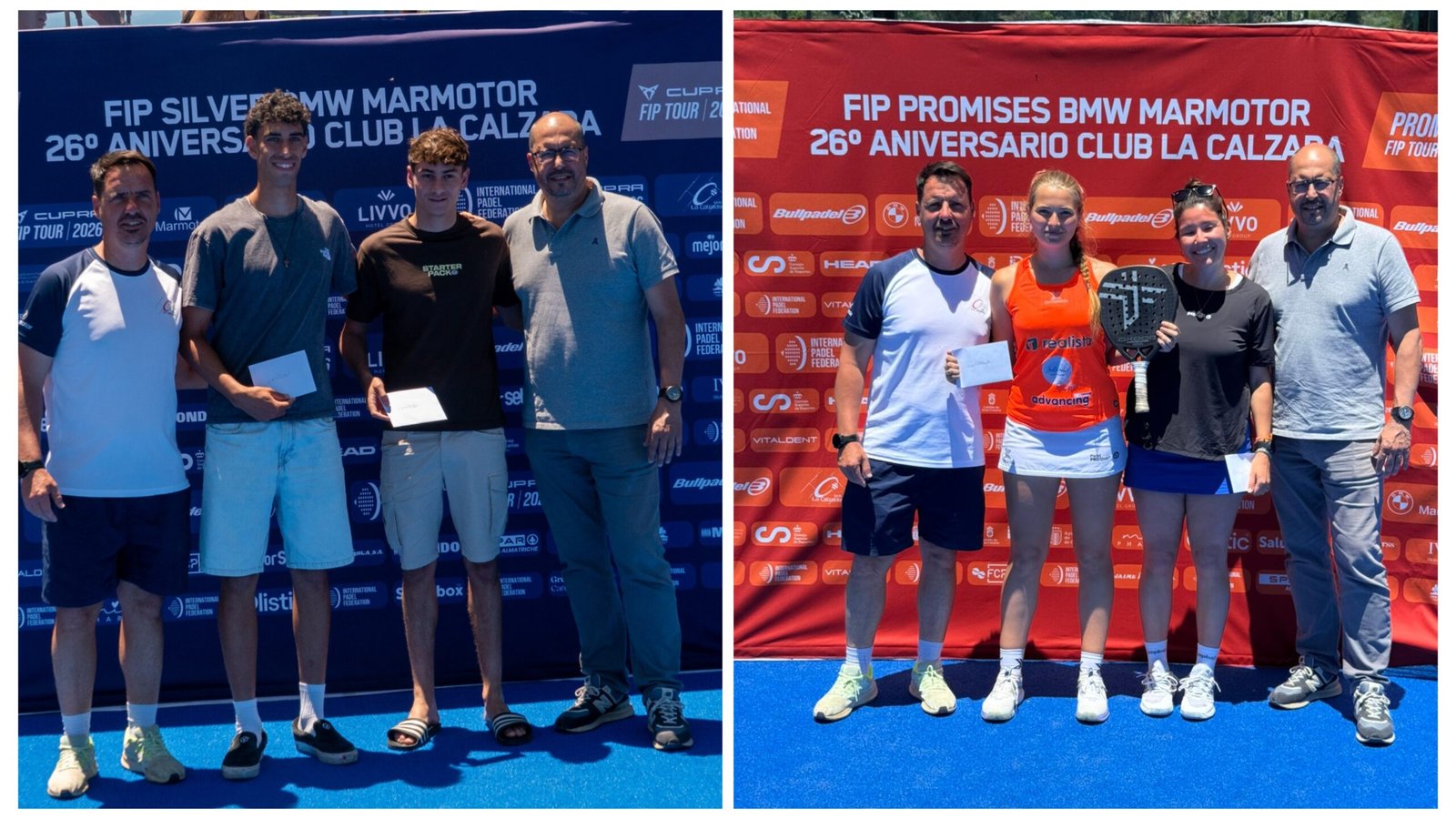 Plaza – Morales y Navarro – López soplan las velas en el Challenger de 26º Aniversario del Club La Calzada