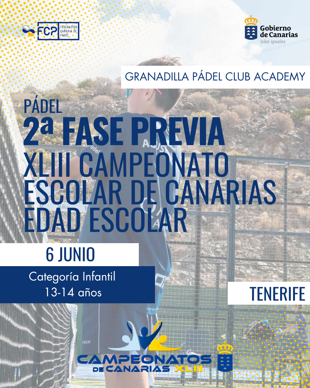 El pádel escolar vuelve a Tenerife: cuatro equipos pelean por la Fase Previa Infantil