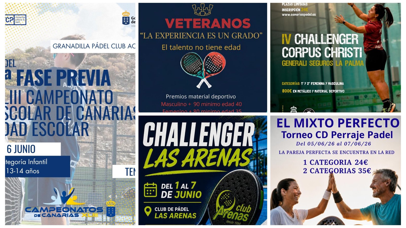 Del pádel escolar a los veteranos: Canarias vive un fin de semana repleto de actividad