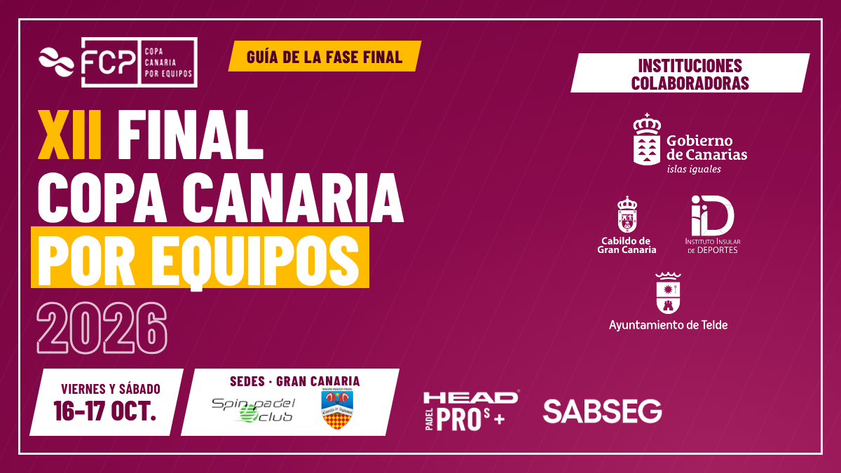 63 equipos, 9 finales y una fiesta: así es la Fase Final de la Copa Canaria por Equipos Absolutos